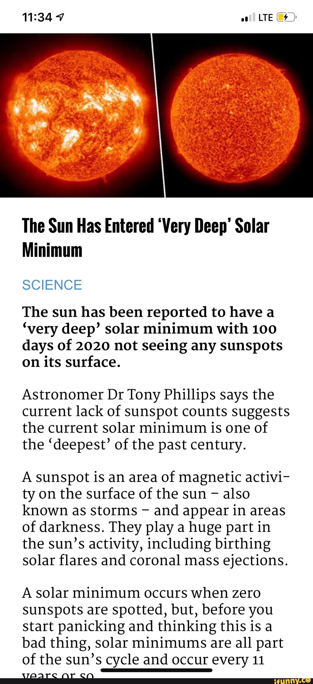 The Sun Has Entered "Very Deep' Solar Minimum SCIENCE The Sun Has Been ...