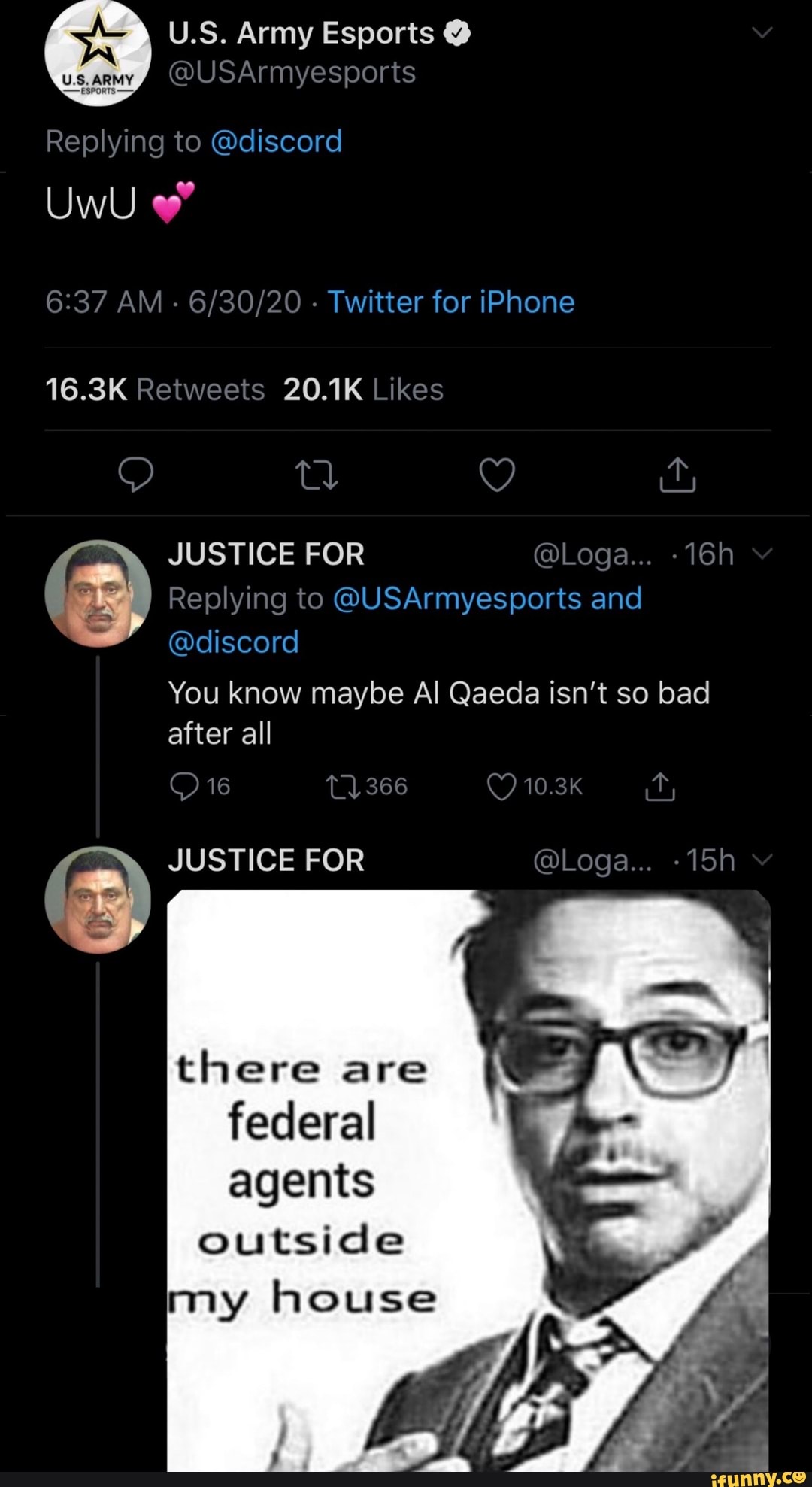 U.S. Army Esports @USArmyesports
3
there are
federal
agents
outside
my house