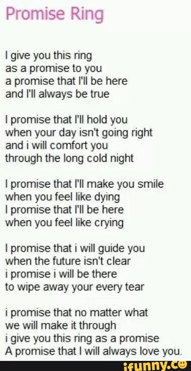 Promise Ring Lgive You This Ring As A Promise To You A Promise