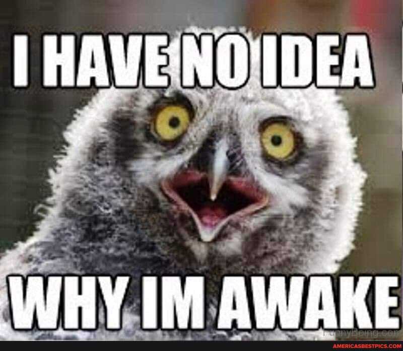 HAVE'NO'IDEA
WHY IM AWAKE