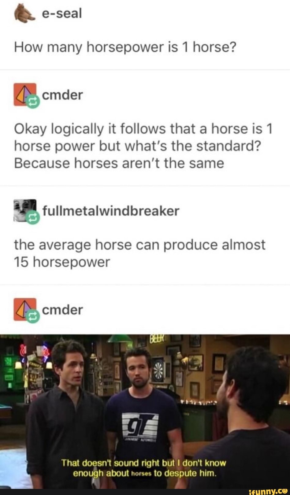 & How Many Horsepower Is 1 Horse? Okay Logically It Follows That A ...