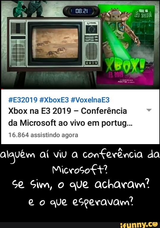Conferéncia
da Microsoft ao vivo em portug...
16.864 assistindo agora
Se Sim, o que acharam?