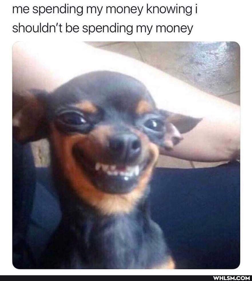 me spending my money knowing i shouldn't be spending my money