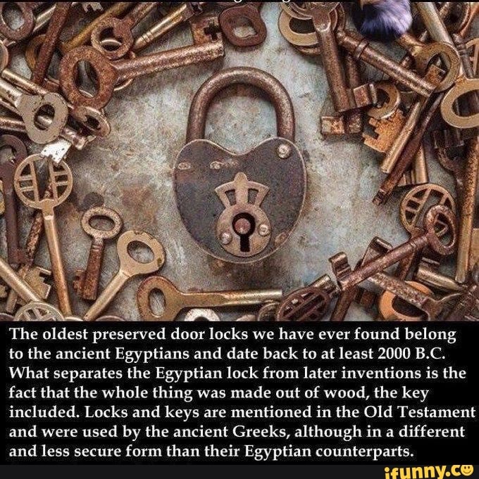 The oldest preserved door locks we have ever found belong to the