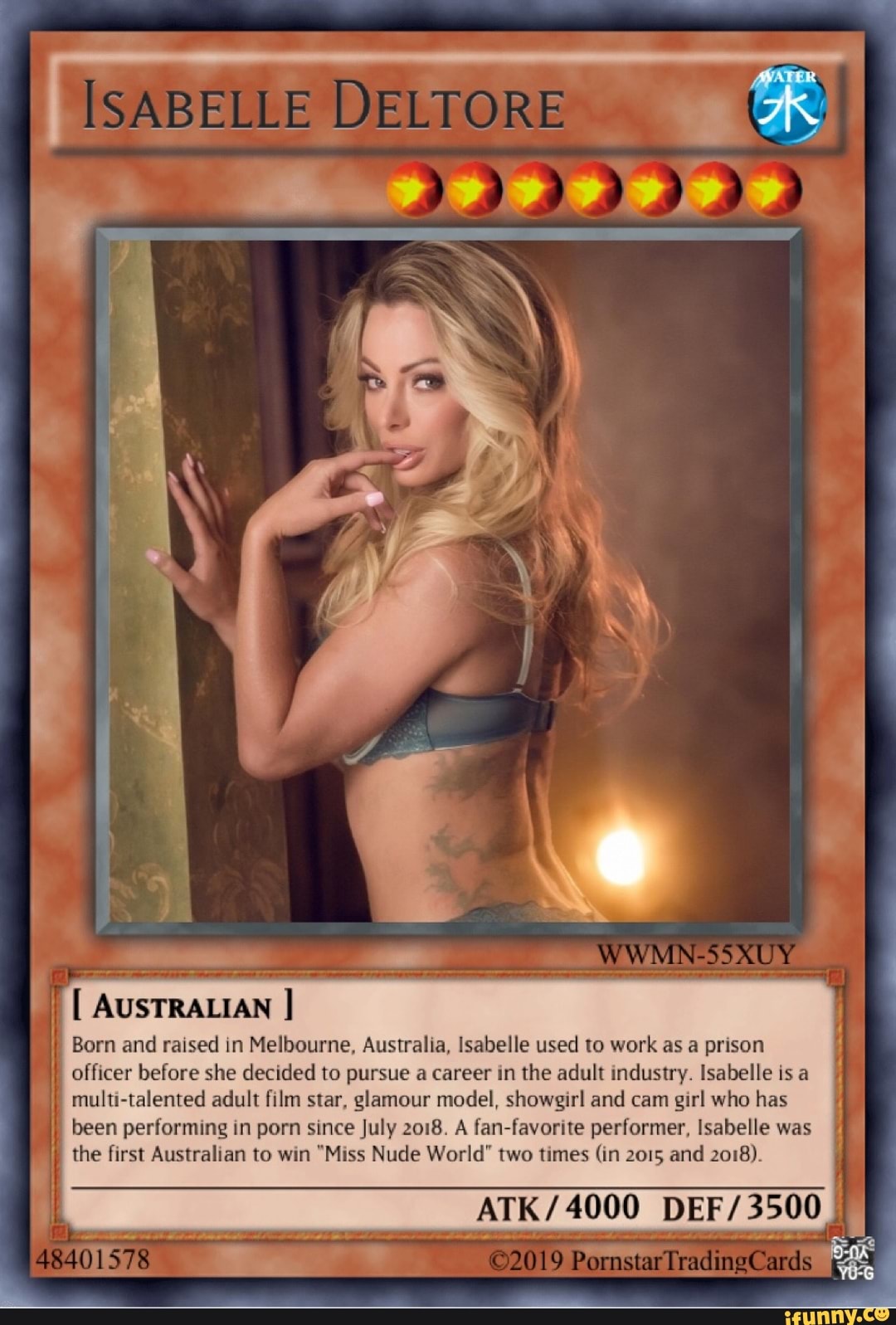 AUSTRALIAN ] Born and raised in Melbourne, Australia, Isabelle used [0 work  as a prison officer before