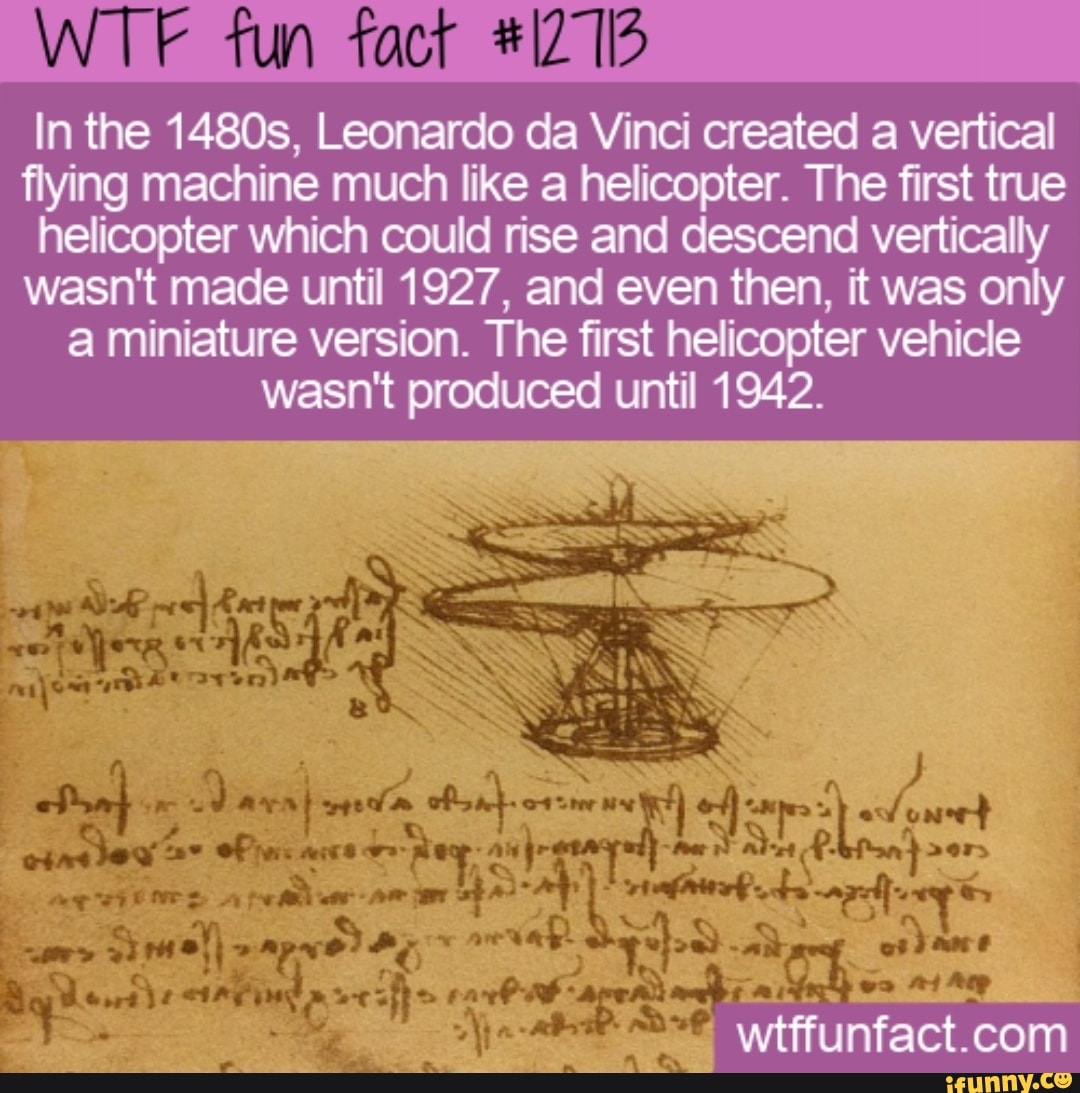 WTF fun fact #12113 In the 1480s, Leonardo da Vinci created a vertical ...