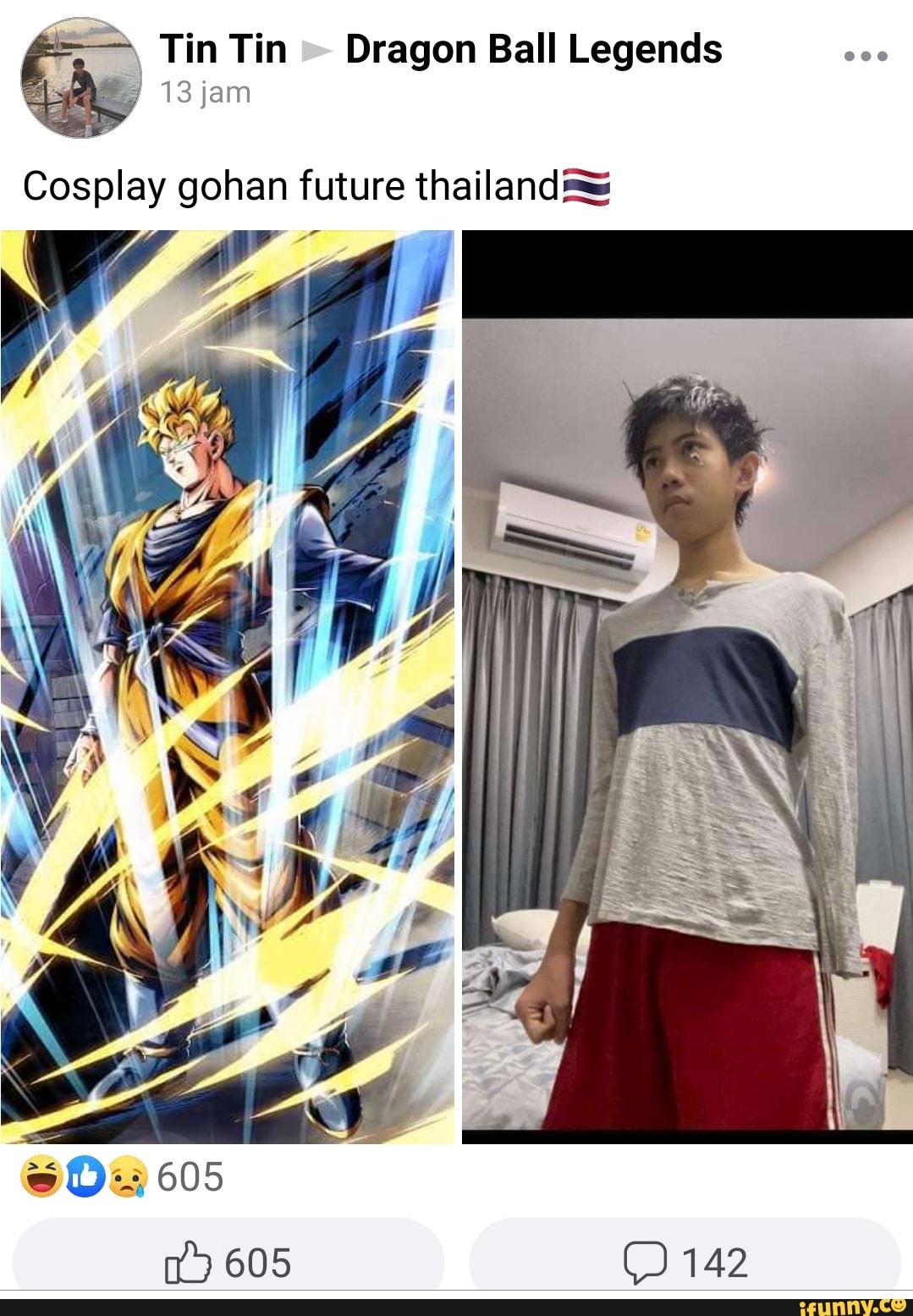 Tin Tin c Dragon Ball Legends 13 jam Cosplay gohan future