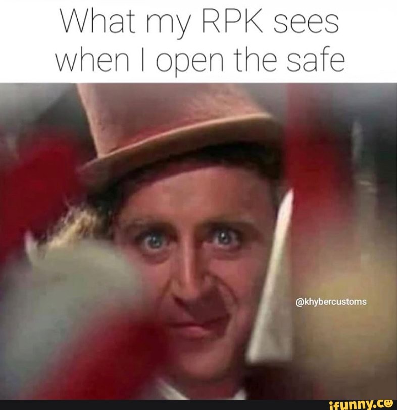 What my RPK sees
when I open the safe