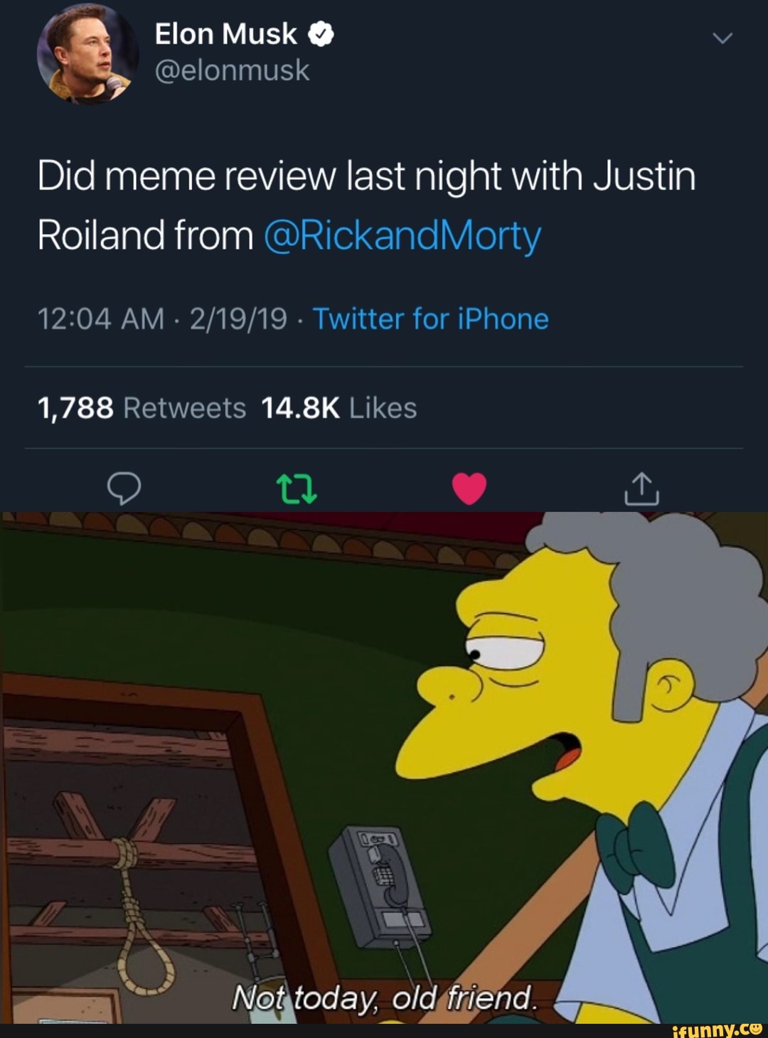 Did meme review last night with Justin Roiland from @RickandMorty 12:04 ...