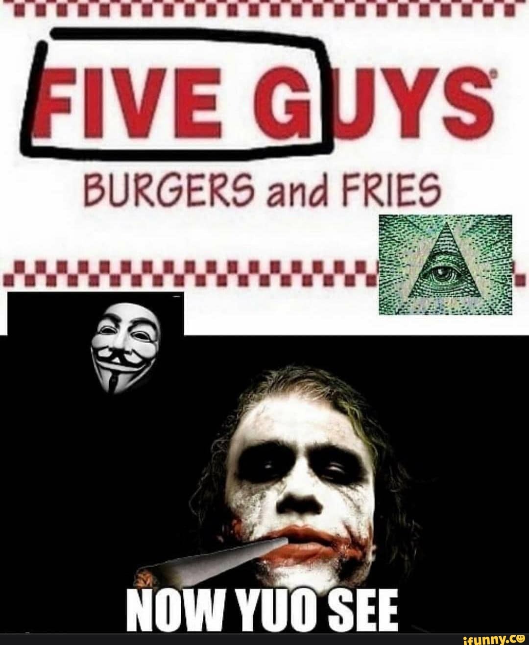 IVE GUYS BURGERS and FRIES
RRR ERR RE RRERREE
NOW VIN CEE