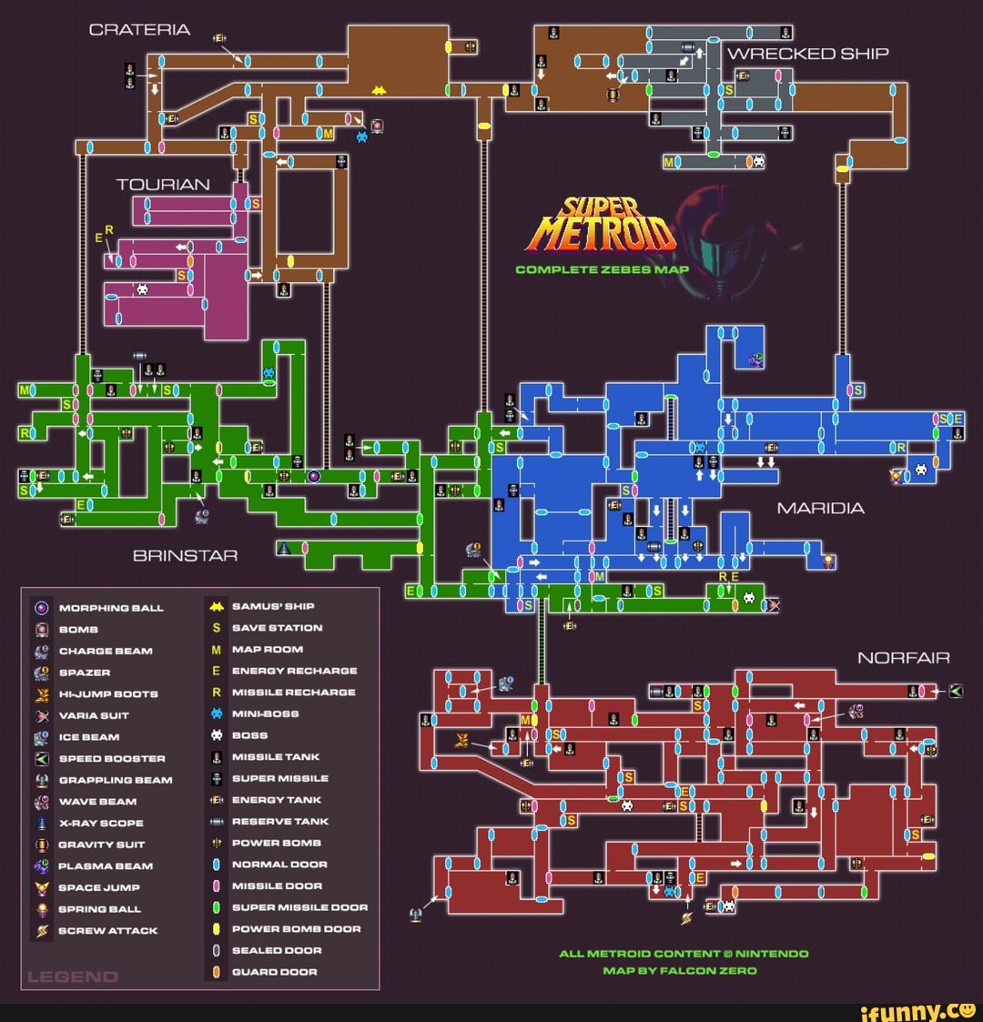 metroid zero mission brinstar map