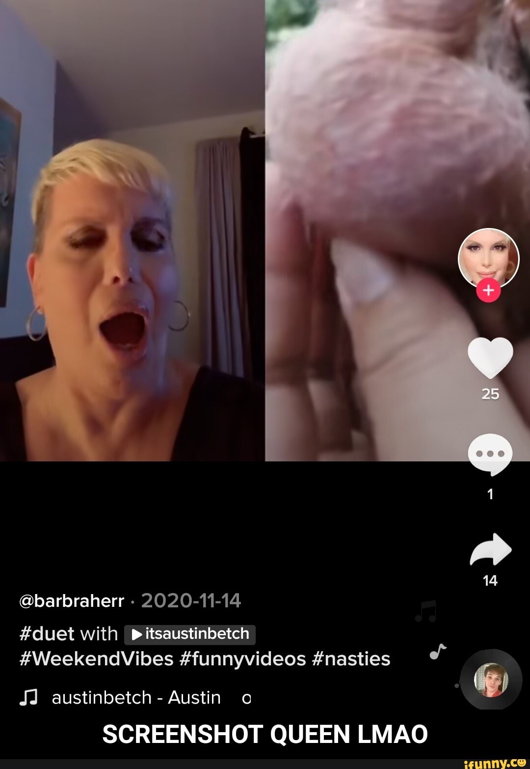 @barbraherr
austinbetch - Austin
SCREENSHOT QUEEN LMAO - SCREENSHOT QUEEN LMAO