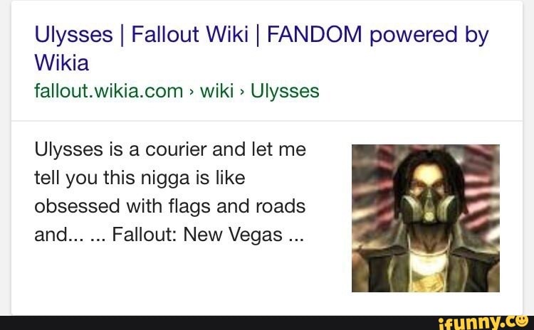 Ulysses, Fallout Wiki