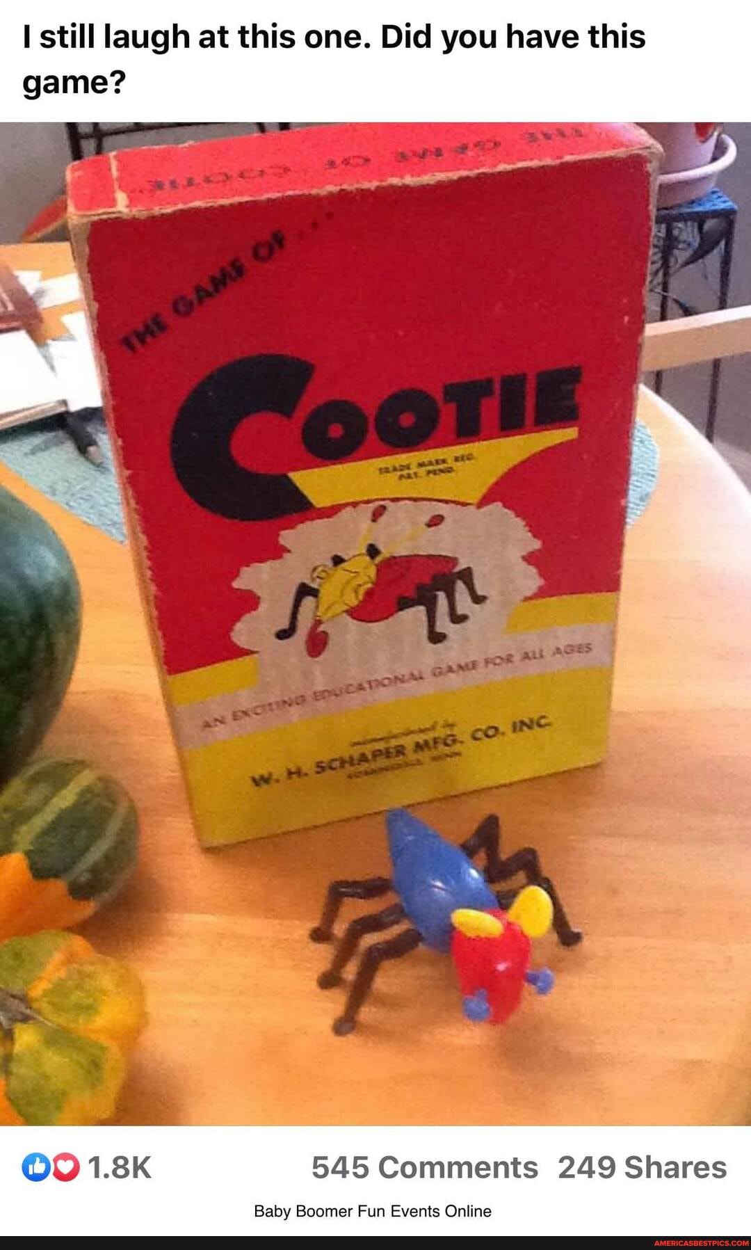 still laugh at this one. Did you have this game?
1.8K 545 Comments 249 Shares
Baby Boomer Fun Events Online