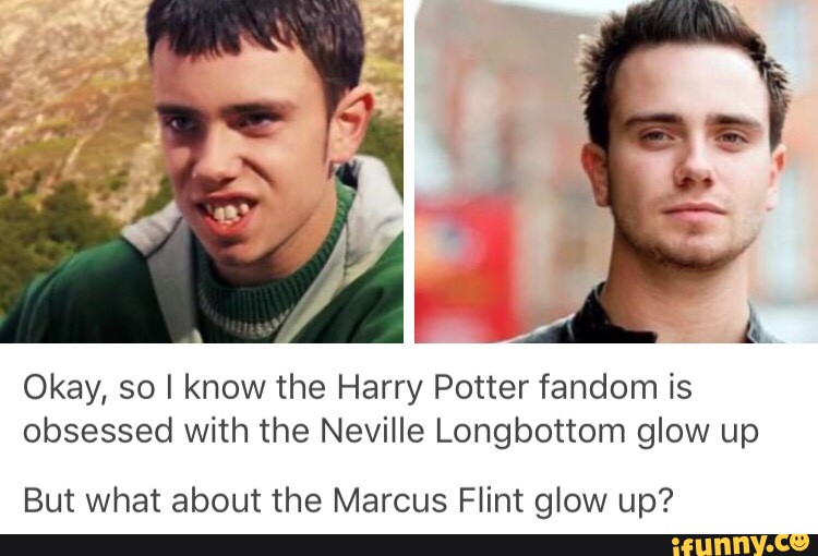 Okay So I Know The Harry Potter Fandom Is Obsessed With The Neville Longbottom Glow Up But What About The Marcus Flint Glow Up