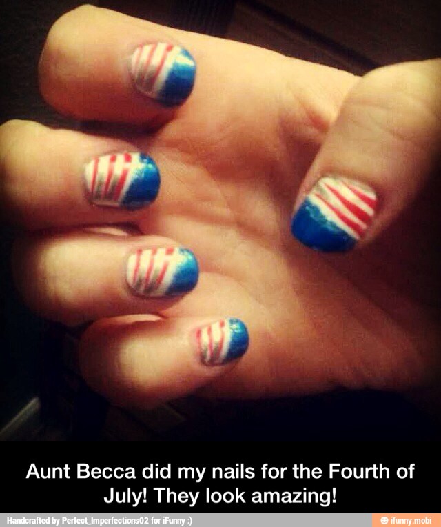 Aunt Becca did my nails for the Fourth of
July! They look amazing! - Aunt Becca did my nails for the Fourth of July! They look amazing!