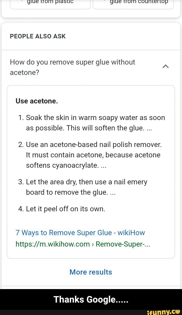 People Also Ask How Do You Remove Super Glue Without Acetone 1