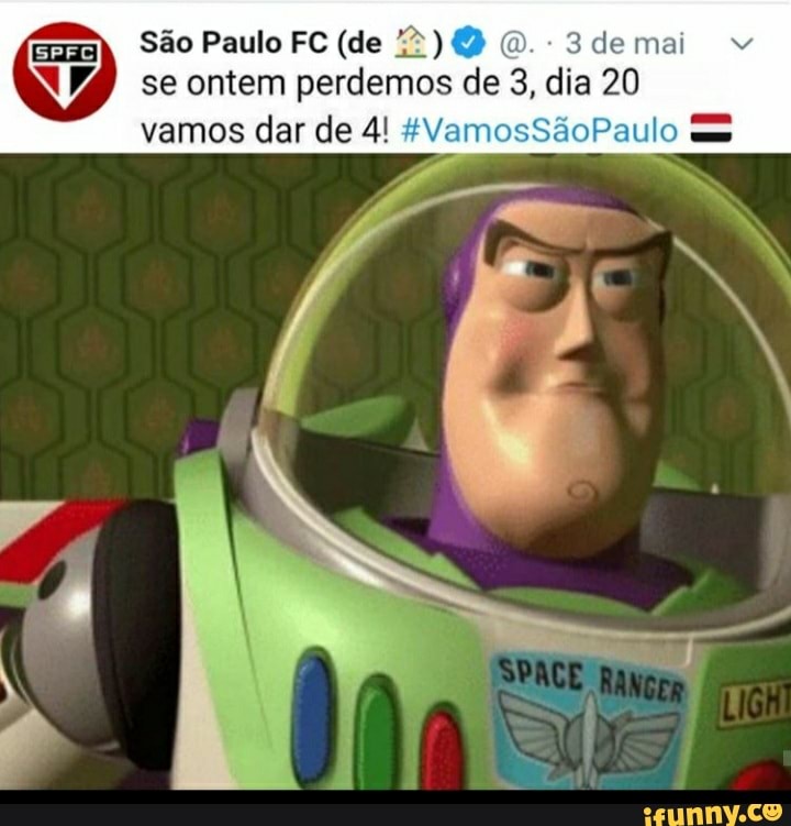se ontem perdemos de 3, dia 20
vamos dar de 4! 4VamosSãoPaulo =