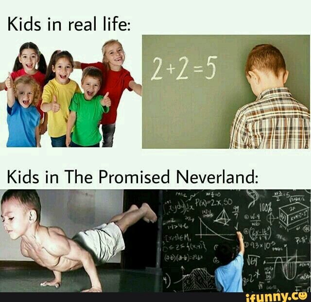 Kids in real life:
Kids in The Promised Neverland:
