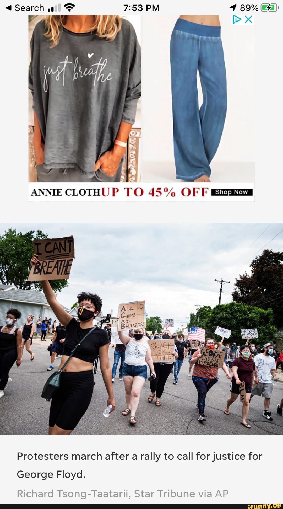 Search PM 89% a)
Coors
Protesters march after a rally to call for justice for
George Floyd.
Richard Tsong-Taatarii, Star Tribune via AP