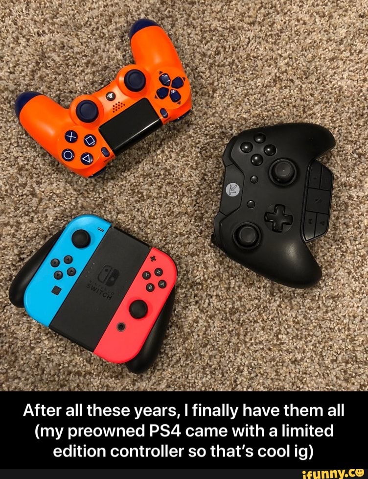 After all these years, I finally have them all
(my preowned PS4 came with a limited
edition controller so that's cool ig) - After all these years, I finally have them all (my preowned PS4 came with a limited edition controller so that’s cool ig)