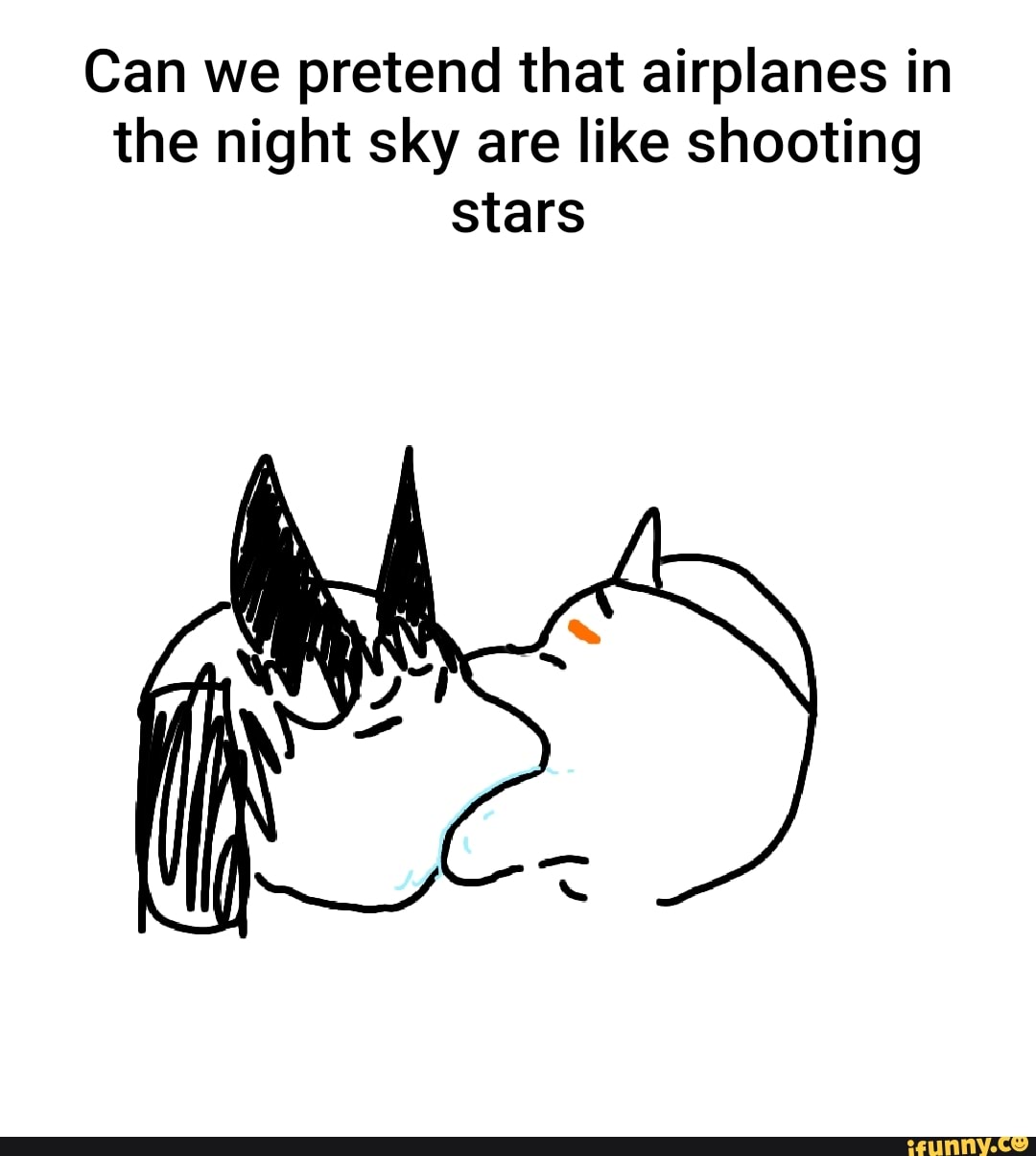 Can we pretend that airplanes in the night sky are like shooting stars