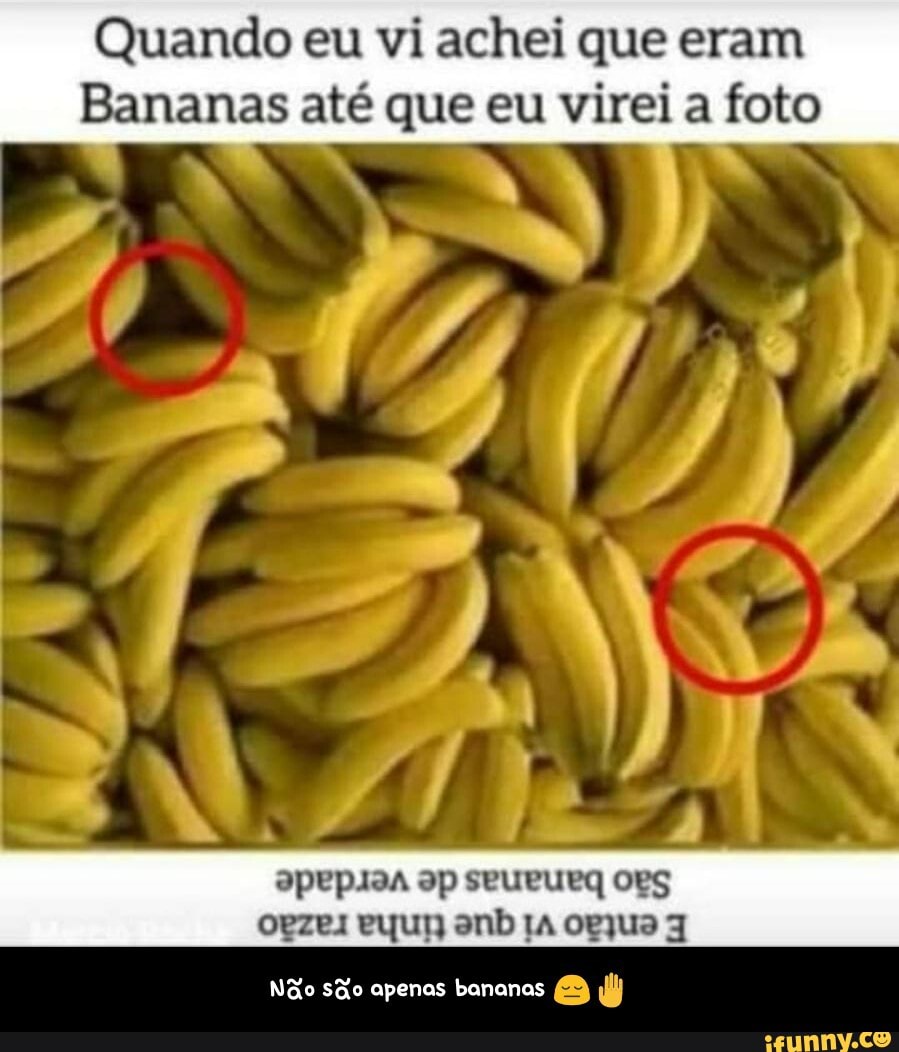 Quando eu vi achei que eram
Bananas até que eu virei a foto
apepJoa ap seueueq
IA
Não são apenas bananas - Não são apenas bananas 😔🤚