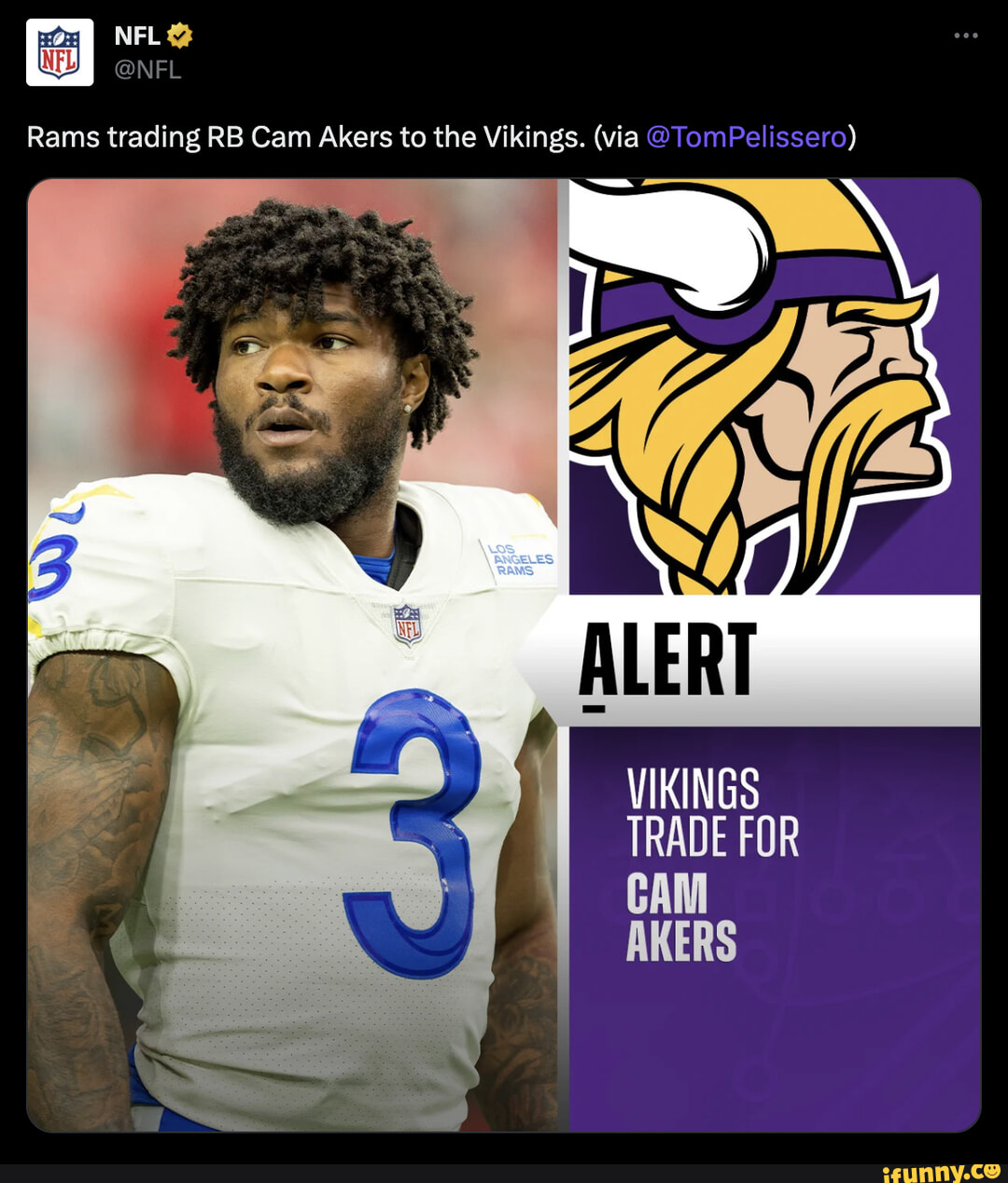 NFL on FOX - The Rams have traded Cam Akers to the Vikings