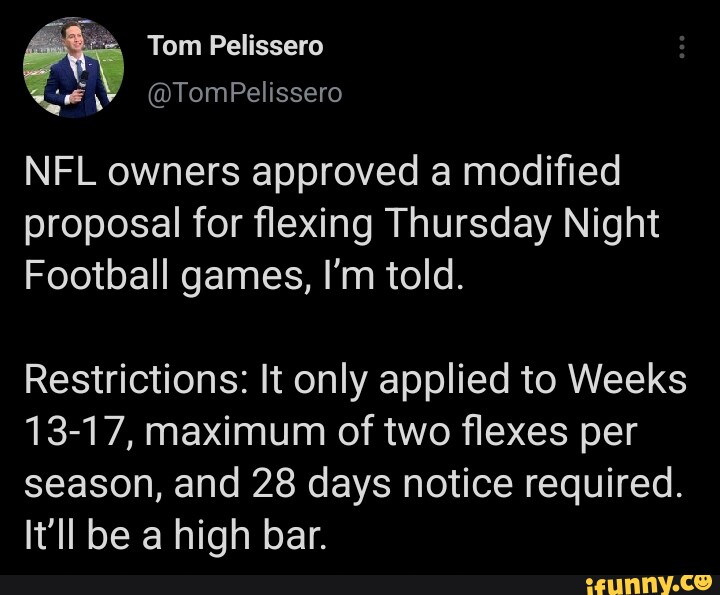 NFL owners approve modified proposal for flexing Thursday Night Football  games