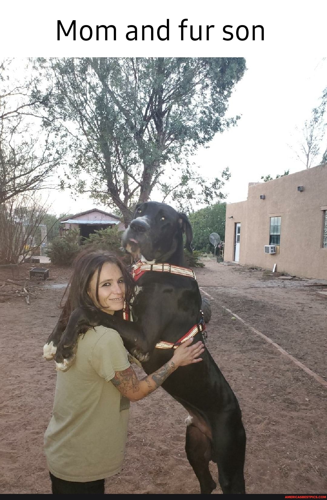 Mom and fur son