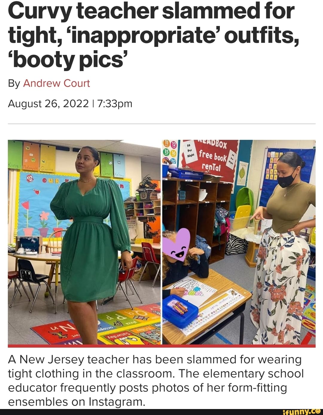 Curvy Teacher Slammed For Tight Inappropriate Outfits Booty Pics By Andrew Court August 26 5573