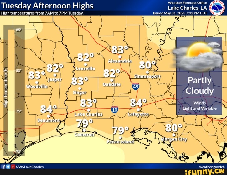 Tuesday Afternoon Highs High temperatures from to Tue jasper 83 singer charles ecan Beaumont