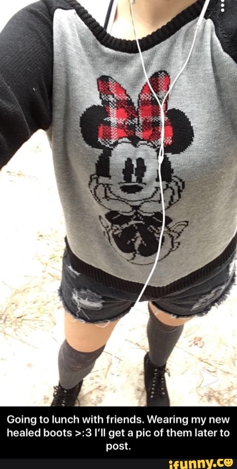 Going to lunch with friends. Wearing my new
healed boots >:3 I'll get a pic of them later to
post. - Going to lunch with friends. Wearing my new healed boots >:3 I’ll get a pic of them later to post.