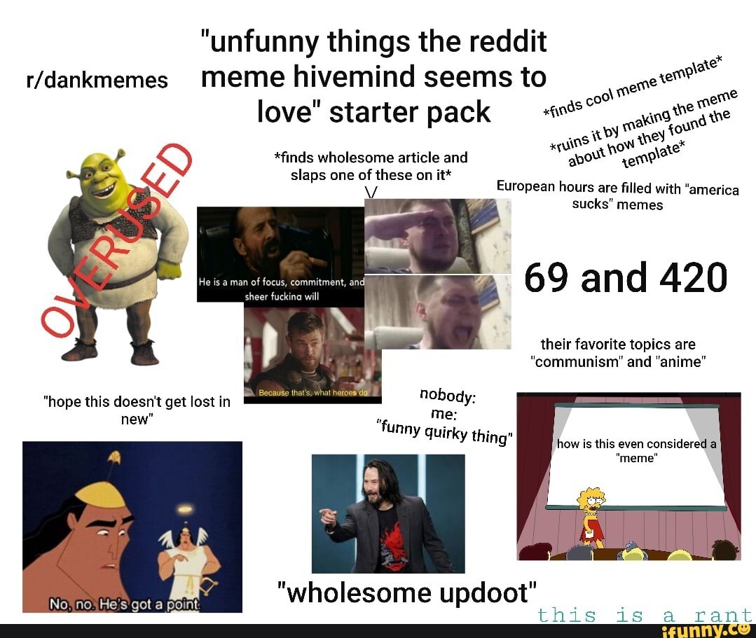 Unfunny and cringe reddit memes )