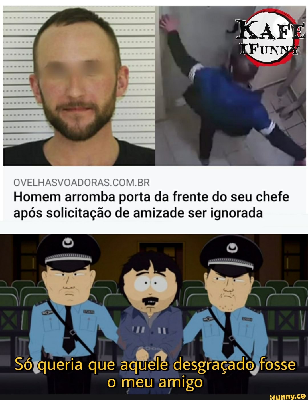 OVELHASVOADORAS.COM.BR
Homem arromba porta da frente do seu chefe após solicitação de amizade ser ignorada
Sólgueria que ag AS fosse o meu amigo