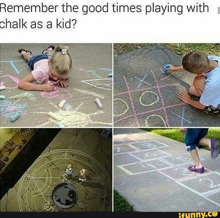 Remember the good times playing with I
chalk as a kid?