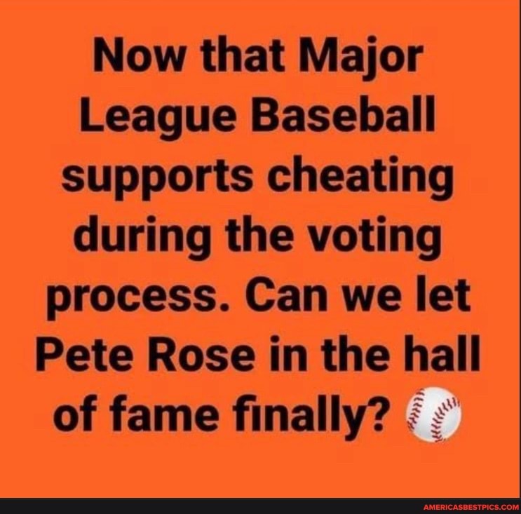 Now that Major League Baseball supports cheating during the voting ...