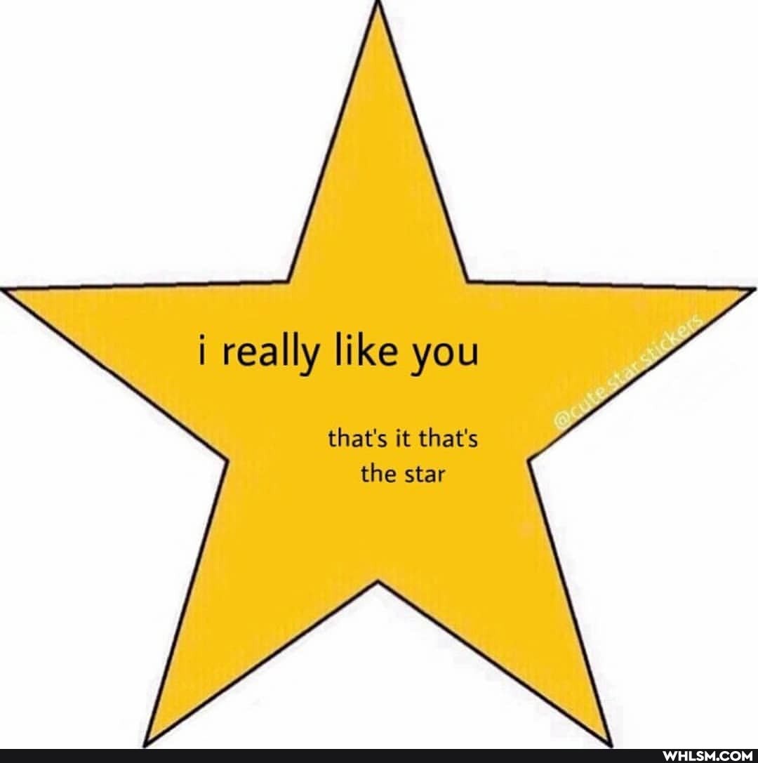 i really like you
that's it that's the star