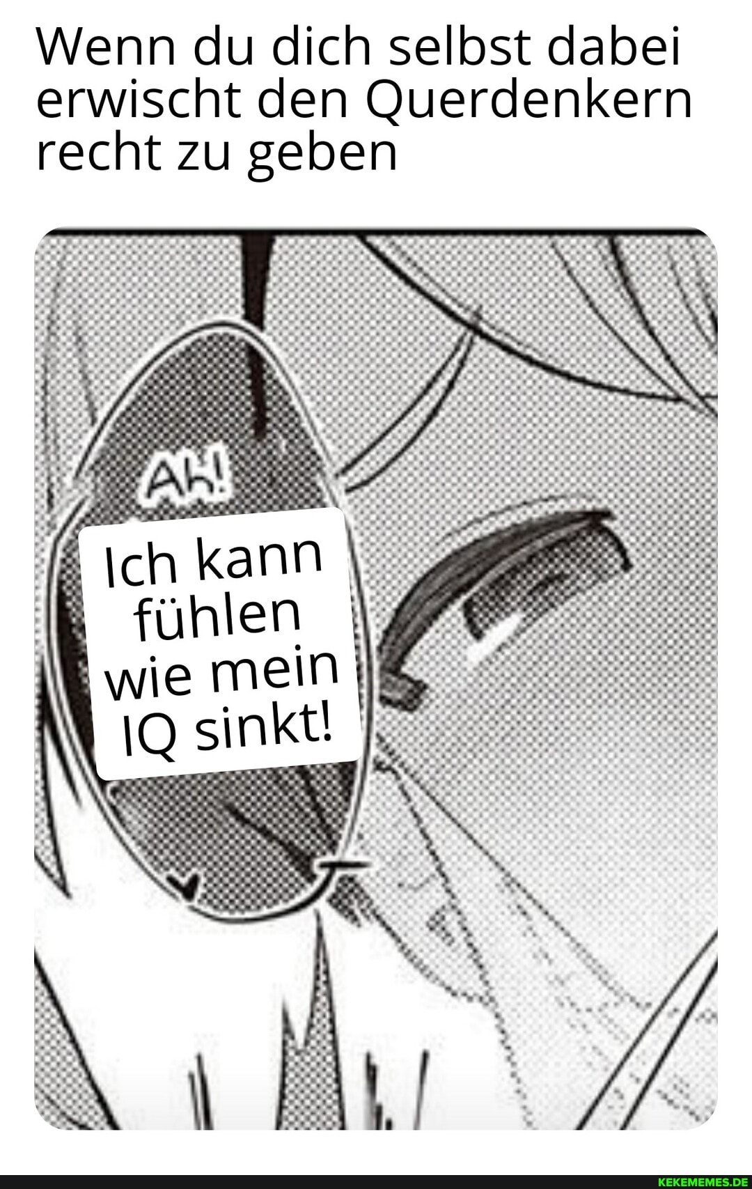 Wenn du dich selbst dabei erwischt den Querdenkern recht zu geben
ch kann fühlen I\ wie mein