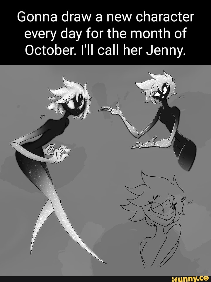 Gonna draw a new character every day for the month of October. I'll ...