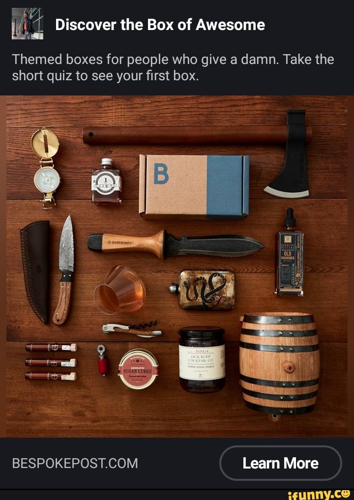 Discover the Box of Awesome Themed boxes for people who give damn. Take