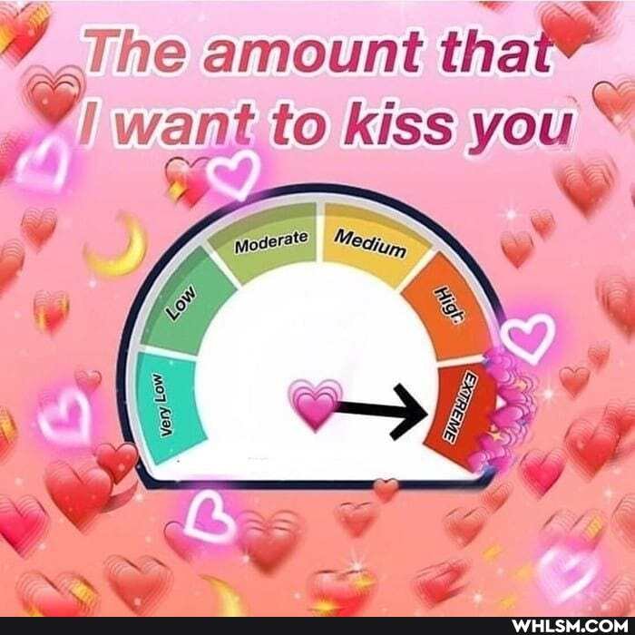 The amount that want to kiss you
f :