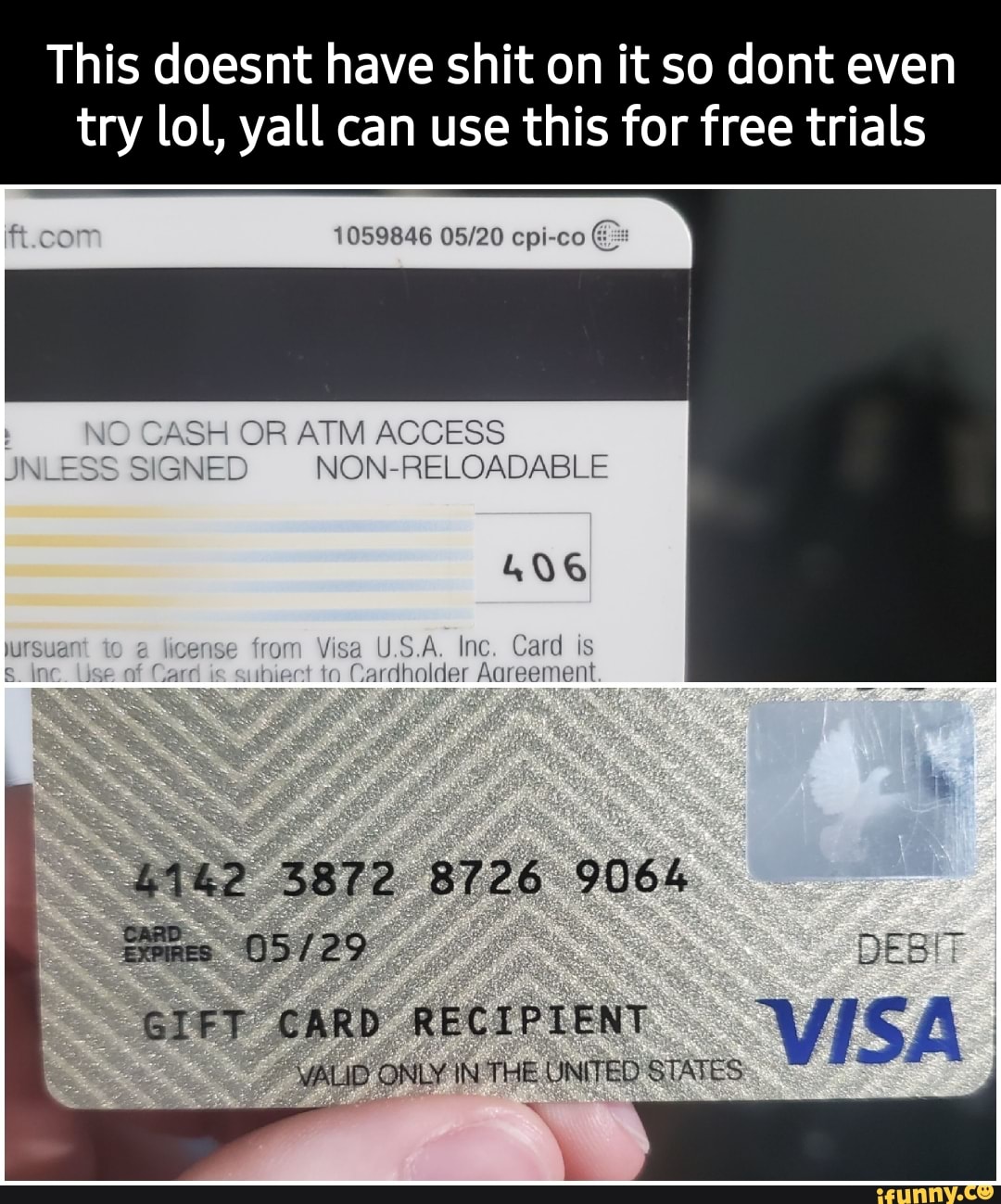 Visagiftcard memes. Best Collection of funny Visagiftcard pictures on