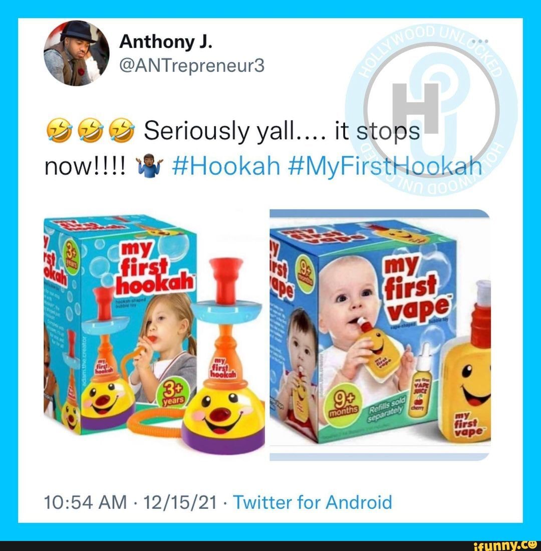 Anthony J. @ANTrepreneur3 Seriously yall.... it stops now!!!! #Hookah  #MyFirsthookah AM - - Twitter for Android