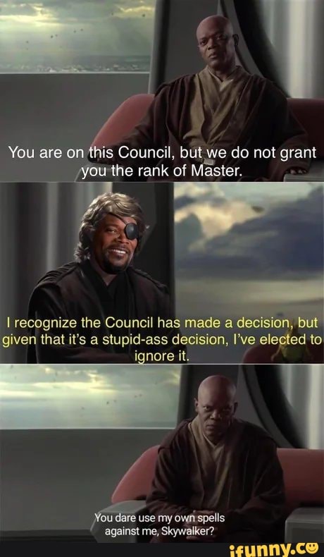 You are on A but we do not grant uthe rank o f Master. i I recognize ...