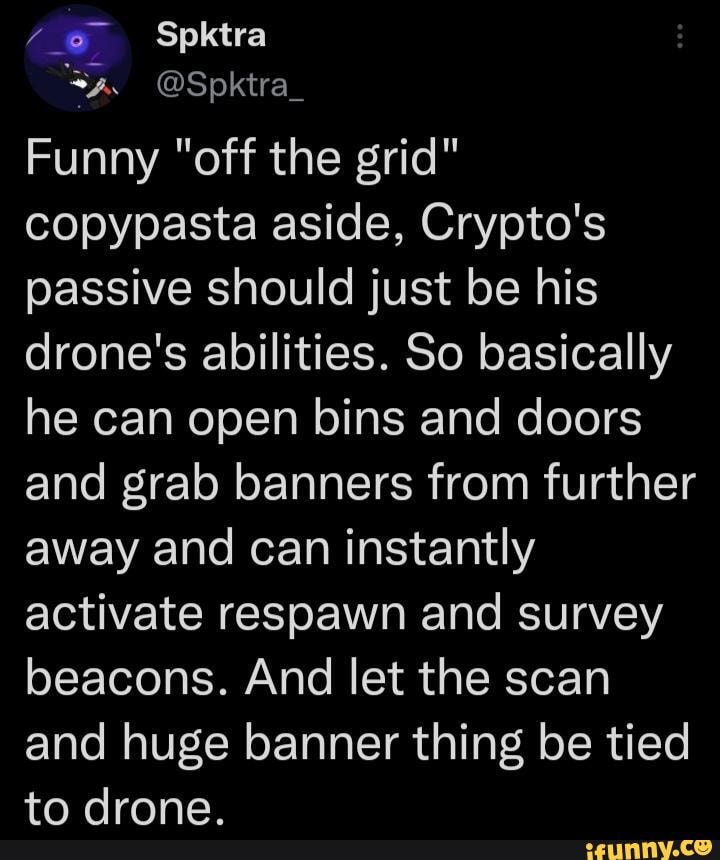 crypto off the grid copypasta