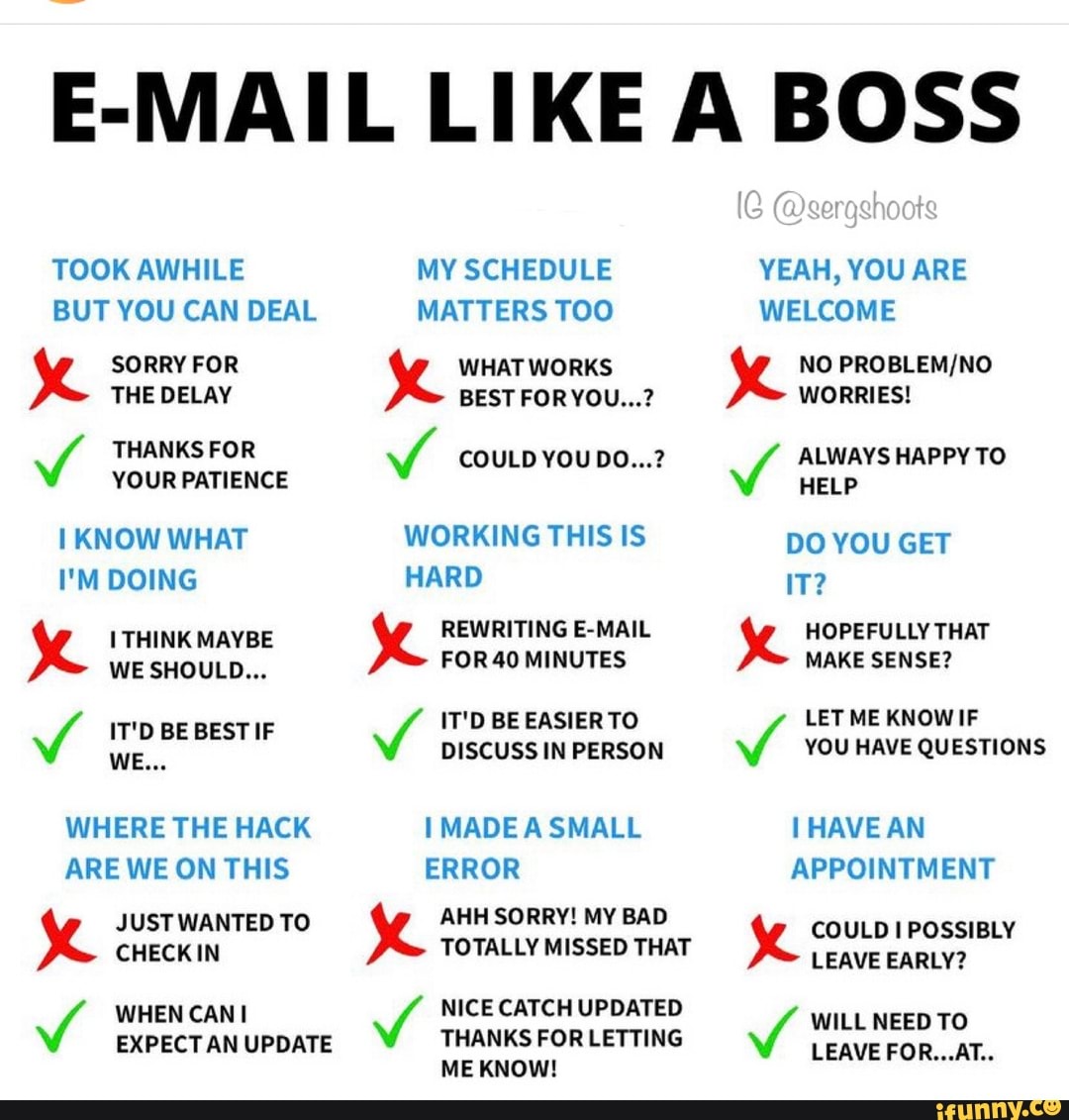 Email Like A Boss Chart