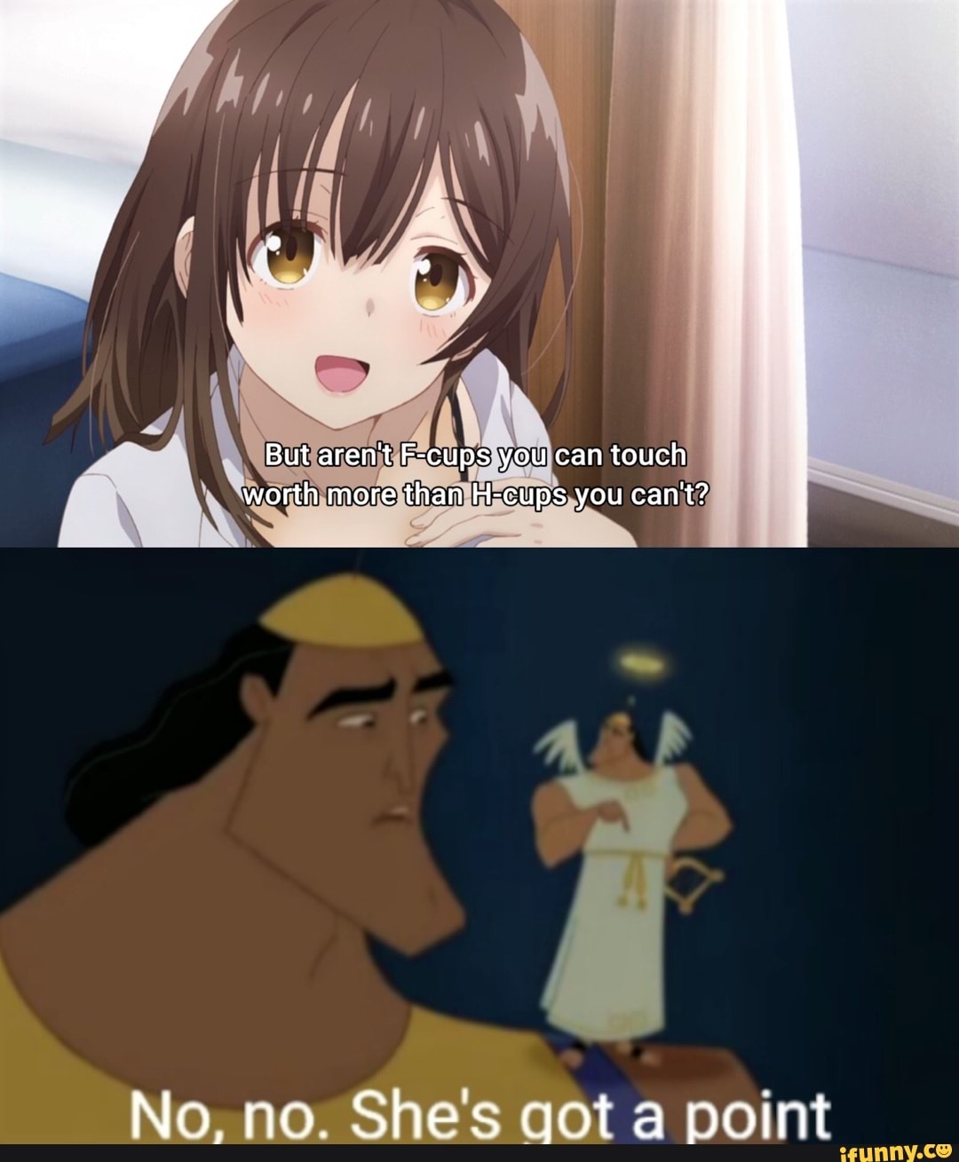 But aren't Fcups you can touch worth more than Hcups you can't? No