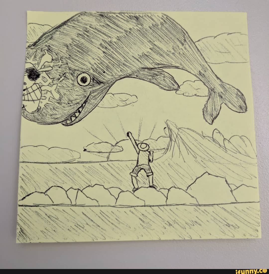 My drawing of Free Wil, er, Laboon! For inktober day 12: Whale - iFunny