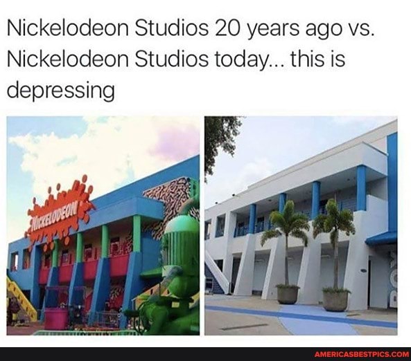Nickelodeon Studios 20 years ago vs.
Nickelodeon Studios today... this is depressing